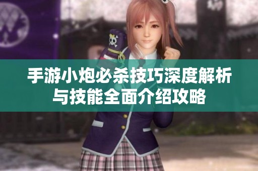 手游小炮必杀技巧深度解析与技能全面介绍攻略