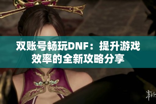 双账号畅玩DNF：提升游戏效率的全新攻略分享