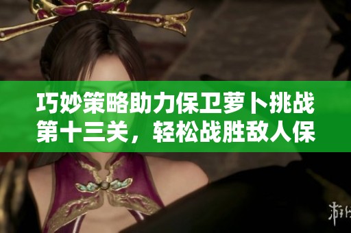 巧妙策略助力保卫萝卜挑战第十三关，轻松战胜敌人保卫萝卜！