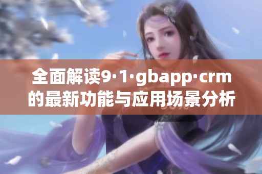 全面解读9·1·gbapp·crm的最新功能与应用场景分析