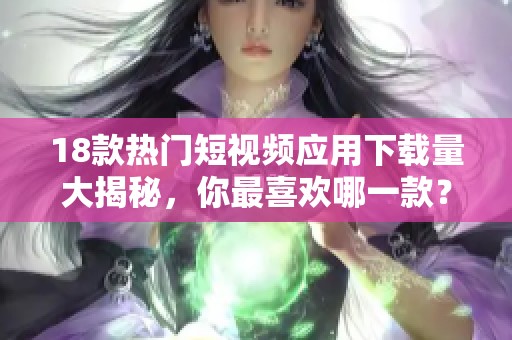 18款热门短视频应用下载量大揭秘，你最喜欢哪一款？