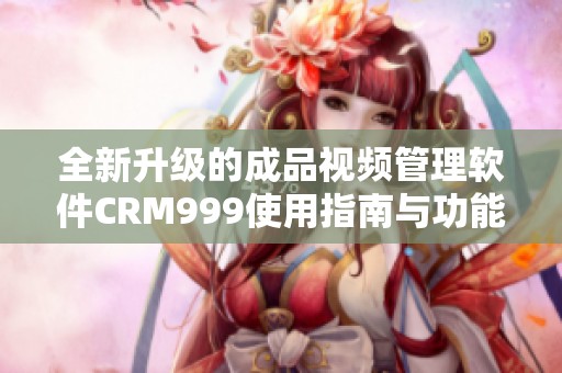 全新升级的成品视频管理软件CRM999使用指南与功能介绍
