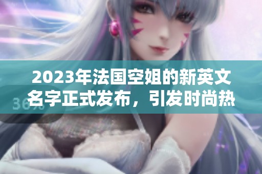 2023年法国空姐的新英文名字正式发布，引发时尚热潮