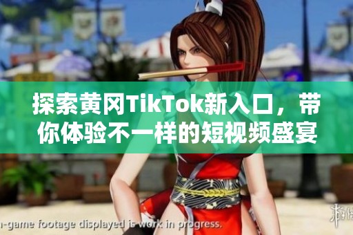 探索黄冈TikTok新入口，带你体验不一样的短视频盛宴！