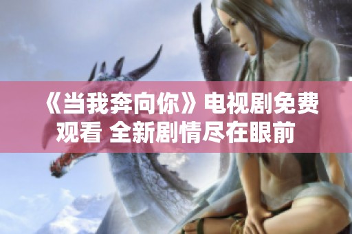 《当我奔向你》电视剧免费观看 全新剧情尽在眼前