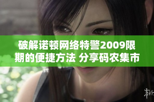 破解诺顿网络特警2009限期的便捷方法 分享码农集市专业技巧