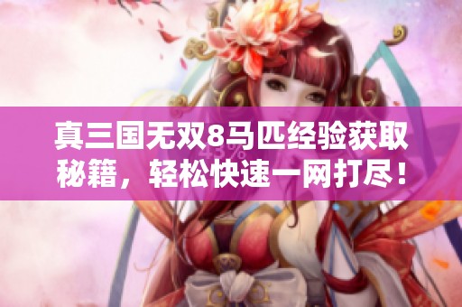 真三国无双8马匹经验获取秘籍，轻松快速一网打尽！